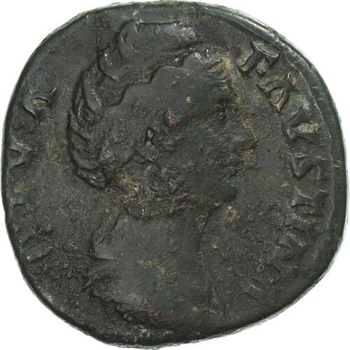 [#348392] Diva Faustina I, Dupondius, 141, Rome, VF, Bronze, RIC:1180 - Afbeelding 1 van 2