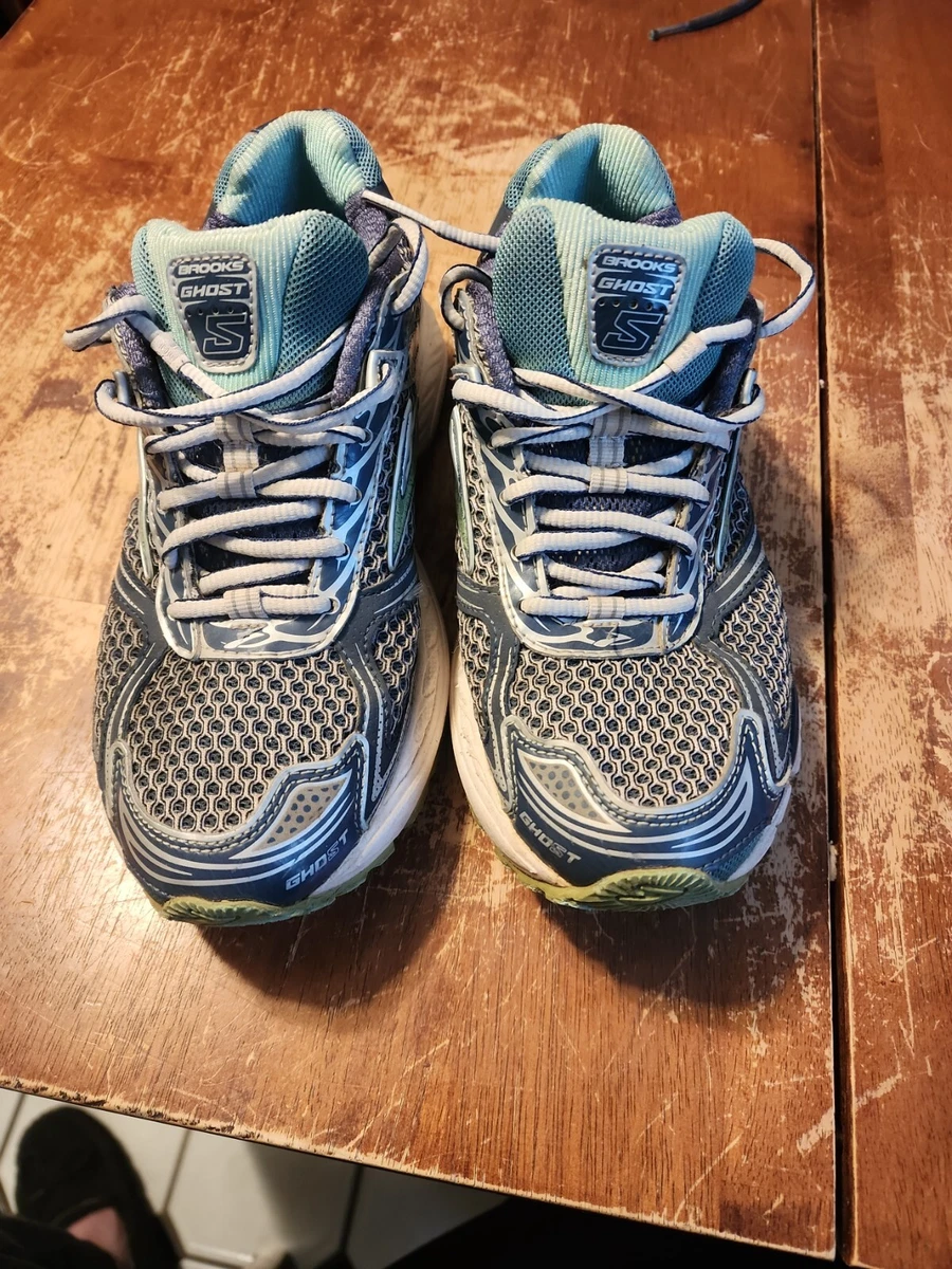 BROOKS Ghost 5 Mogo DNA Size 8.5 Med Running Shoes Teal Green Charcoal Womens