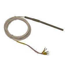 New PT-100 Teflon Coated 3-wire Temperature Sensor W/ 304 SS Probe White
