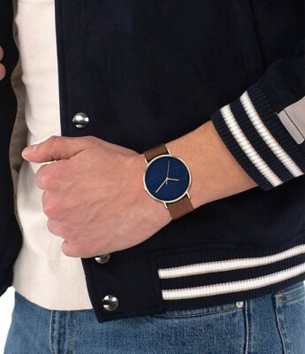 Coach Charles Saddle Leather Strap Watch 41mm | eBay display picture 1