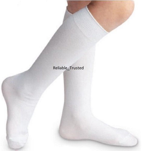 Girls / Kids Knee High Junior Girls School Socks In Ten Colors and In All Sizes - Picture 5 of 11
