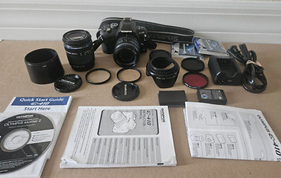 Olympus E-410 10MP Digital SLR Camera w/ 14-42mm & 40-150mm Lenses 2 ...