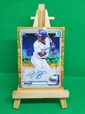 VIDAL BRUJAN 2020 Bowman Chrome GOLD SHIMMER REFRACTOR AUTO #'d 26/50 - MARLINS 