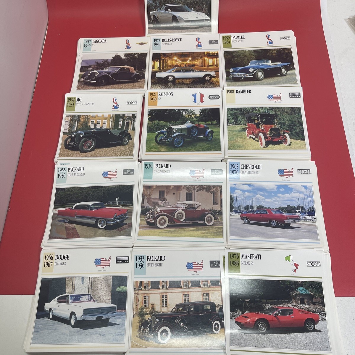 Atlas Editions Classic Cars Of The World Collector Cards Vintage