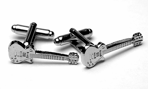 Les Paul Guitar Cufflinks - Music Themed Gift - Guitar Student or Teacher Gift
