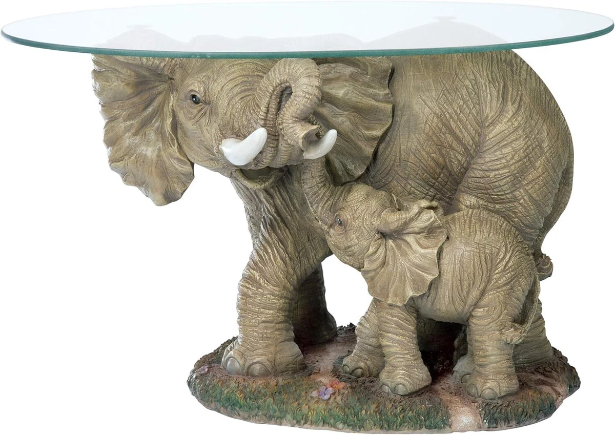 Elephant glass table outlet