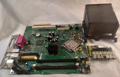 Dell Optiplex Gx520 Motherboard+ CPU & Cooler ,Broken  USB Port Untested 