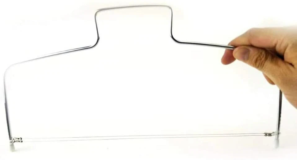 Tagliatorte professionale livellatore a doppio taglio regolabile acciaio inox - Immagine 2 di 4