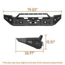 Fit Dodge Ram 1500 2006-2008 Heavy Duty Steel Front Winch Bumper Wbull Bar