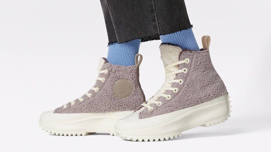 Converse Run Star Hike Sherpa Vapor Mauve High Top Sneaker  display picture 1
