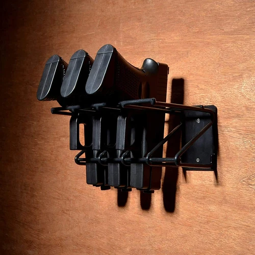 Pistol Rack Wall Mount, 4 Slots Gun Rack Fits Pistols, Gun Wall Mount for Glock