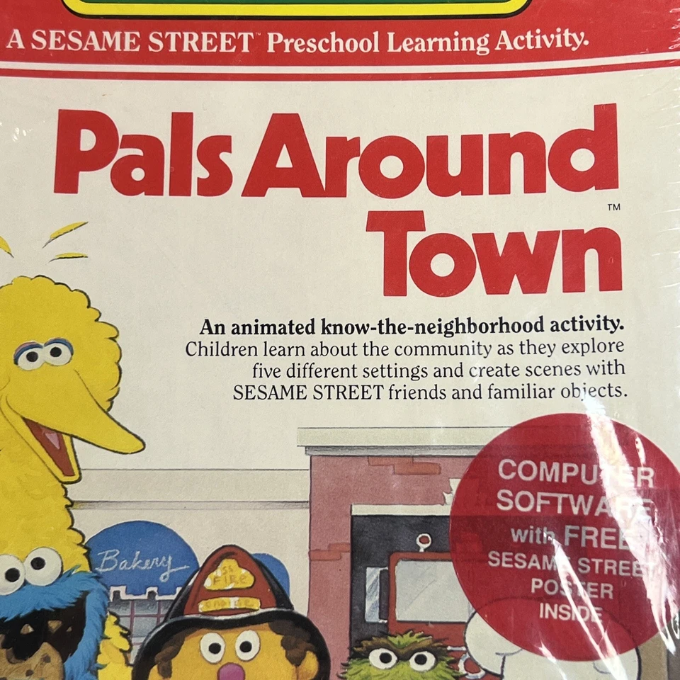 1987 SESAME STREET PALS AROUND TOWN COMMODORE 64 SEALED RARE (should Grade High) - Image 4 of 4