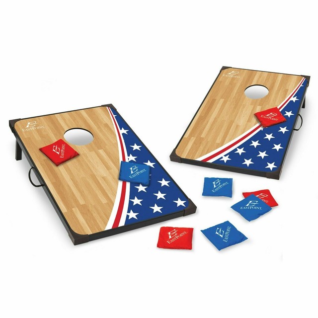 Cornhole Bean Bag Toss Game Americana Set Outdoor Tailgate Patio
