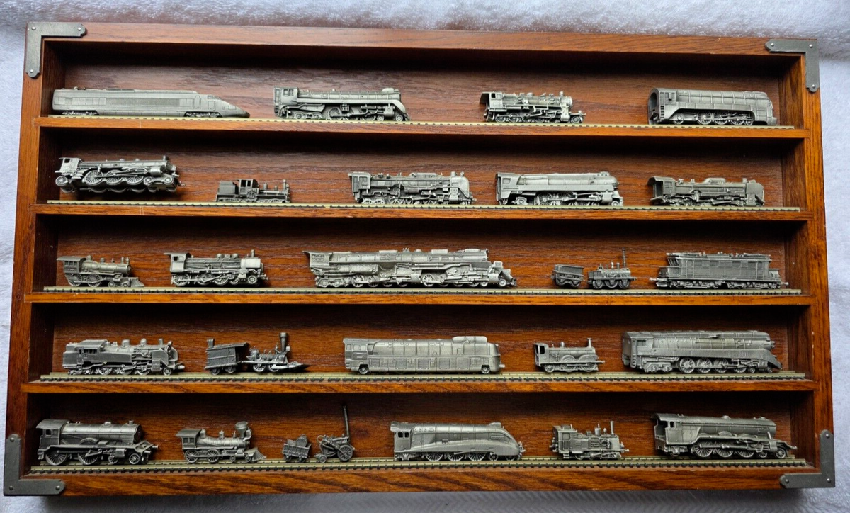 Franklin Mint Pewter Train Set WORLD'S GREATEST LOCOMOTIVES With