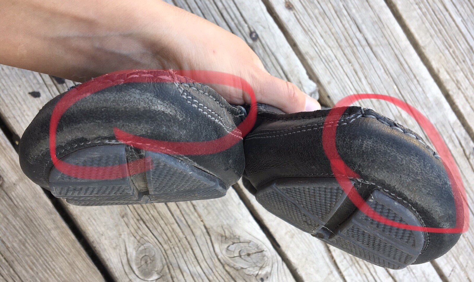 Clarks Collection Black Leather Moc Toe Slip On D… - image 10