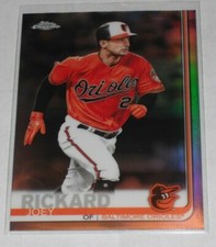 2019 Topps Chrome Joey Rickard Refractor Card #60 Baltimore Orioles