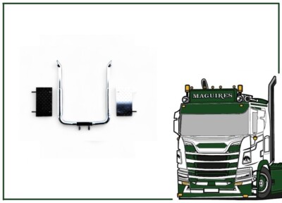 Tekno | 86124 NEU! Custom Chrome Stacks, LKW Teile im Maßstab 1:50