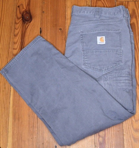 Carhartt Pants Mens 38x32 Gray Rugged 