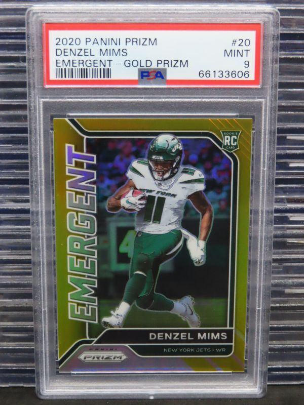 Denzel Mims Panini Prizm Emergent #20 Gold Prizm