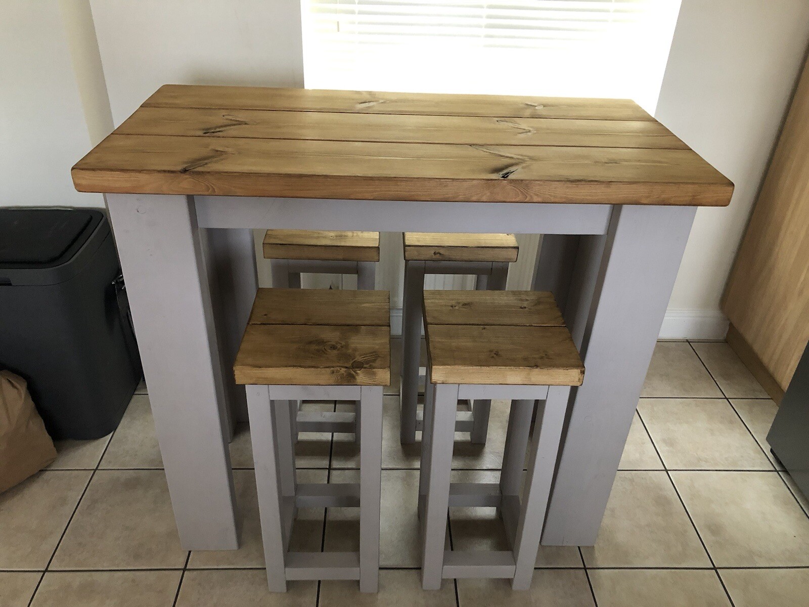 Chunky Solid Wooden Kitchen Breakfast Bar Island eBay