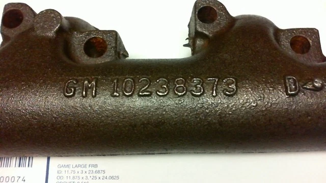 Coletor de escape GM10238373 AC Delco R.H. Mil. Surplus NSN 2815-01-437-1027 - Imagem 2 de 4