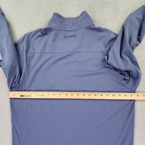 Sudadera Travis Mathew Hombre Mediana Azul Cuarto Cremallera Pullover Rayas Manga Larga - Imagen 7 de 21