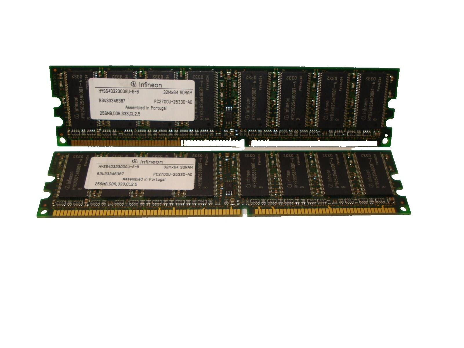 Computer RAM 256 MB Total Capacity 2 Modules