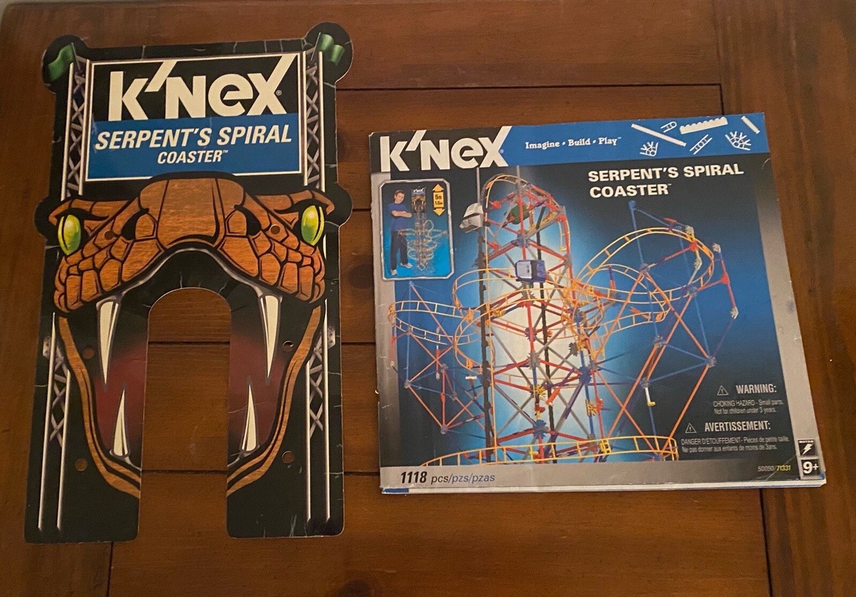 K'NEX Serpent's Spiral Roller Coaster 5' Motorized Building Kit