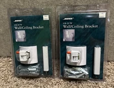 (Set/2) NEW Bose OEM White Wall Ceiling Bracket Speaker Mounting Kits UB-20 W