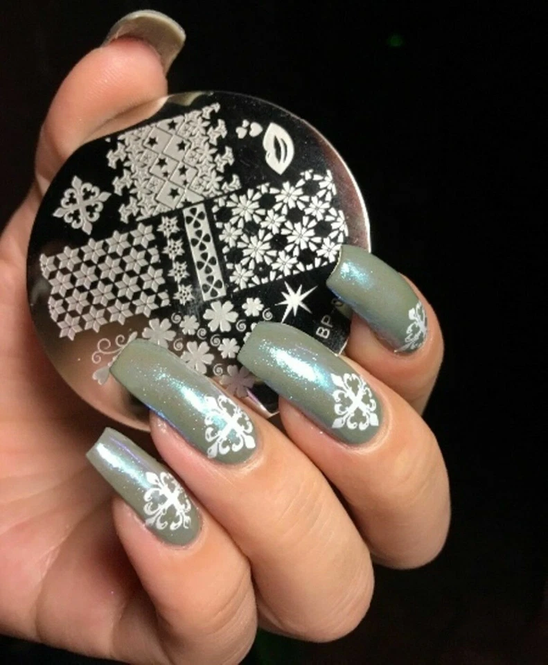 Kit raspador estampado placa imagen plantilla arte en uñas patrones mezclados BP 09 Foto 4 de 4