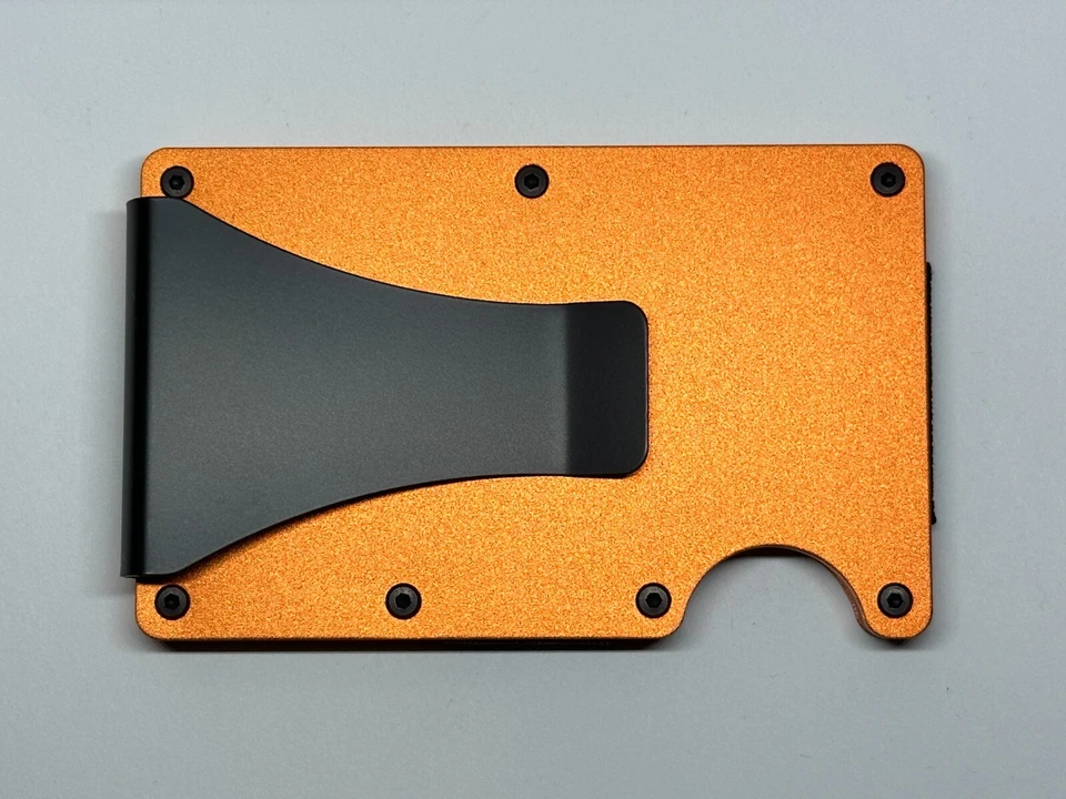 Cartera Texas Longhorns Naranja UT Delgada Metal RFID Bloqueo Grabada con Láser Foto 2 de 4