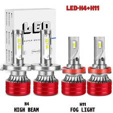 For Renault Clio 2002-2009 6000K Combo LED Headlight High/Low Fog Light Bulbs