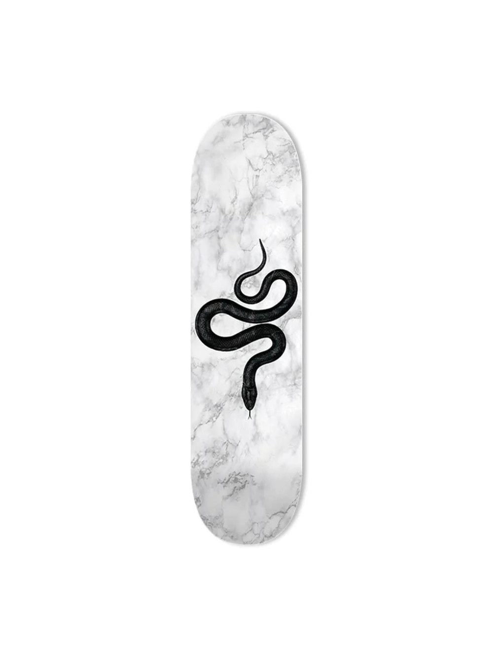 Marble Snake Grey Skateboard Deck 8" x 31.5" Unique Artwork Wall Decor