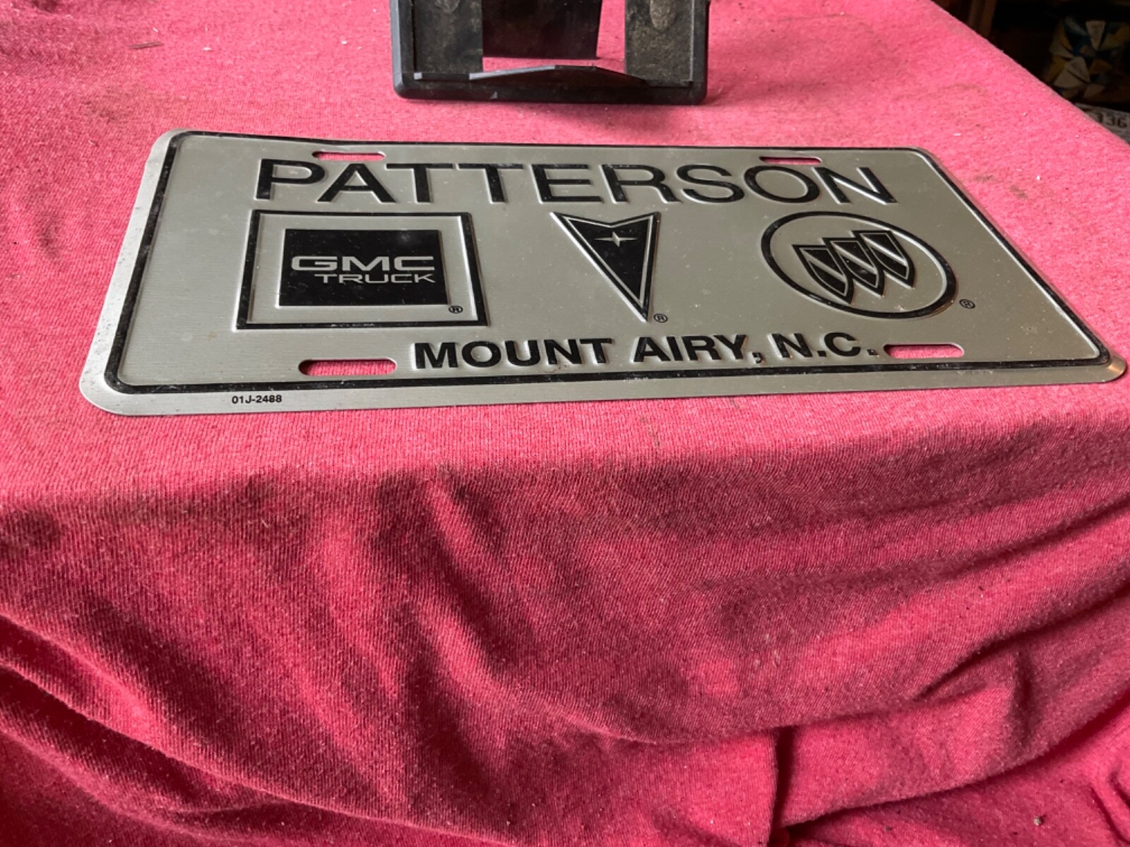 Dealership License Plate Patterson GMC Pontiac Buick Mount Airy NC
