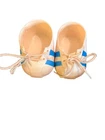 Vintage Cabbage Patch Kids Doll Sneakers White with Blue Stripes Tie Shoes