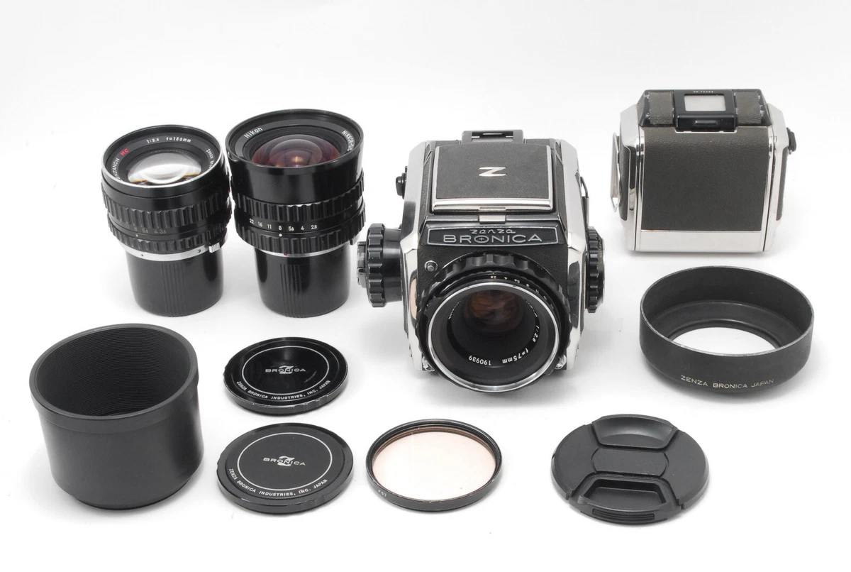 EXC+5】 Zenza Bronica S2 Medium Format Film Camera 50mm 75mm 150mm