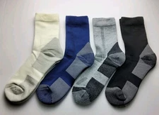 Merino Wool Blend Athletic Crew Socks Lot Of 4 Pairs Size M 7-9.5 