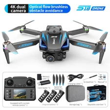 Drones with HD ESC Dual Camera RC Drone WIFI FPV Foldable Quadcopter 3 Battery 