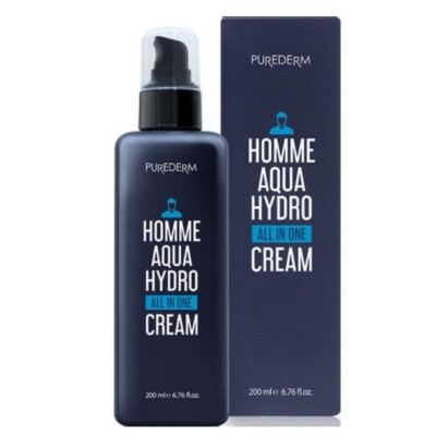 PRRETI Purederm Homme Aqua Hydro All In One Cream 200ml For Man Hydrating Cream
