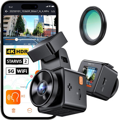 VANTRUE E1 Pro 4K HDR STARVIS 2 Dashcam Auto Vorne, 5Ghz WLAN Mini Dash Cam Mit 