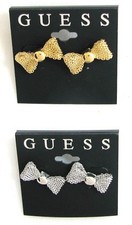 NEW GUESS GOLD OR SILVER TONE MESH BOW PUSH BACK STUD EARRINGS