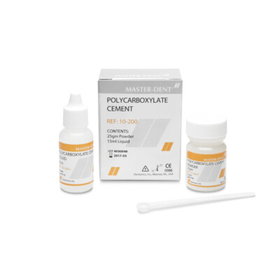 MASTER-DENT SELF-CURE POLYCARBOXYLATE LUTING CEMENT 25 GRAM POWDER 15 ML LIQUID-