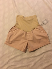 a:glow maternity: Full Belly, Twill Chino Shorts, Cuff: Cameo Rose, Sz 14, 16