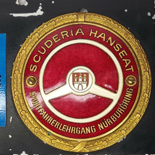 Lorraine Motor Sport License Plate Emblems 1960's Scuderia Hanseat Toul Rosieres - Picture 4 of 11