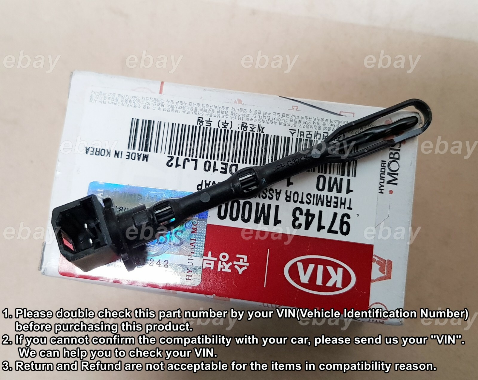 OEM A/C Evaporator Thermistor ASSY KIA Forte (Koup) K900 QUORIS RIO