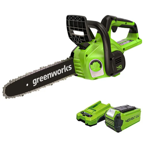 40V Akku Kettensäge 30cm Gen2 Greenworks G40CS30IIK2 2Ah Batterie und Ladegerät