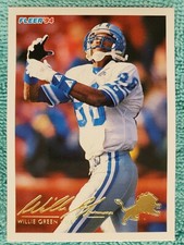 1994 FLEER WILLIE GREEN #150 DETROIT LIONS 