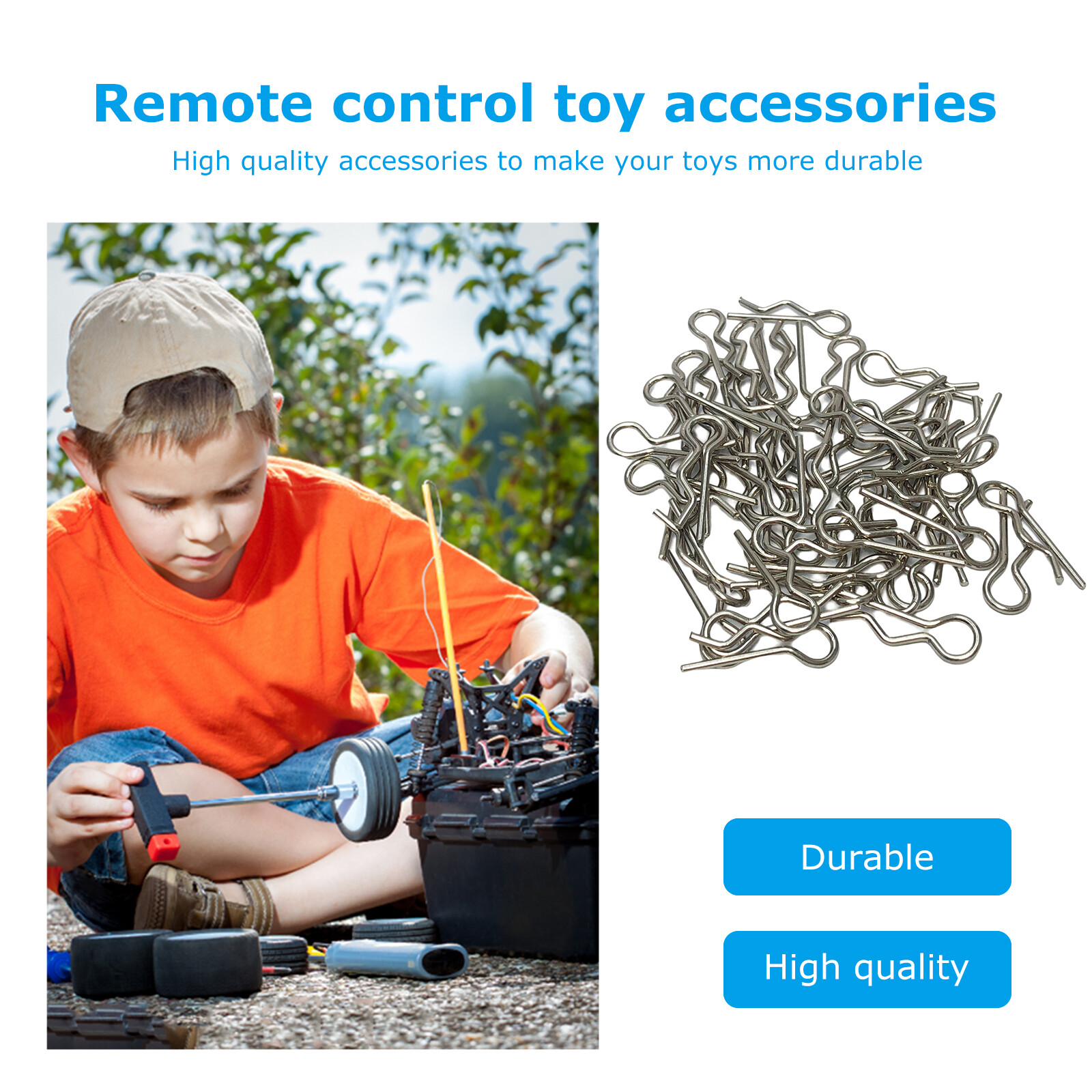 50pcs Body Clips Pins Accessories Metal R Type Body Clip for 1/8 1/10 1/12 Scale eBay