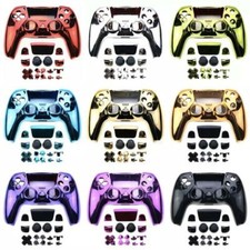Chrome Playstation 5 PS5 Controller Housing Shell Joystick Buttons Replacement