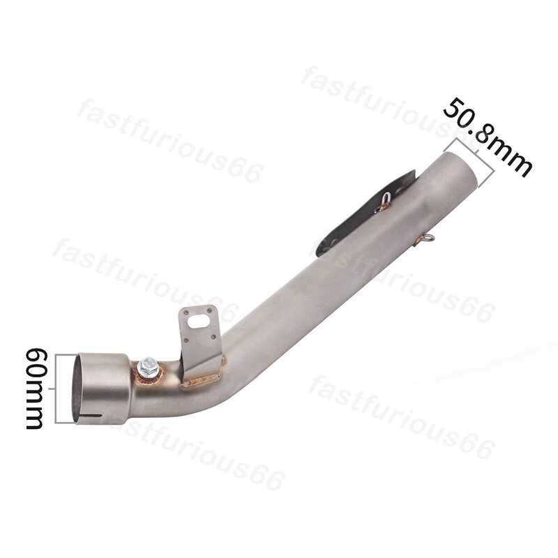 Puntas de escape de 51 mm tubo de enlace medio para silenciadores silenciadores Suzuki GSXR 1000 2007 2008 Foto 3 de 4